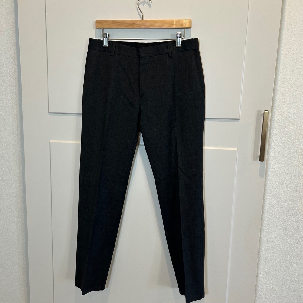 Banana Republic Tailored Slim Fit Dress Pants Charcoal‎ Gray Mens Size 32x32